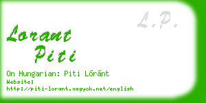 lorant piti business card