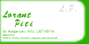 lorant piti business card